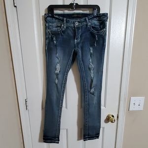 Rue 21 Twentyone black ripped skinny jeans